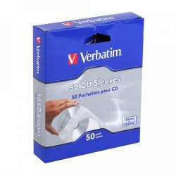 Verbatim DVD White Paper Sleeves 50 Pack