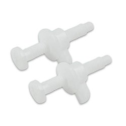 Universal Toilet Seat Hinge Bolt Screw For Bottom Mount Toilet Seat Hinges White Plastic Replacement Parts