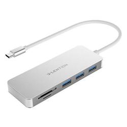 Lention Usb-c Hub With Type C USB 3.0 Ports And Sd tf Card Reader For Apple Macbook 12 NEW Macbook Pro 13 15 2018-2016 With Thunderbolt 3 Port chrome