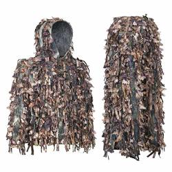 Auscamotek 3D Leafy Ghillie Suit Hunting Gilly Yellow Xl-xxl