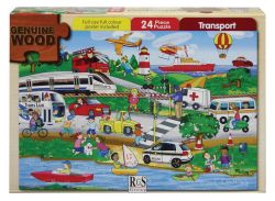 Rgs 24 Piece A4 Wooden Puzzle 24PC Transport -interlocking Pieces 210 X 297MM Each Puzzle Contains A Full Size Poster Retail Packaging No Warranty