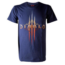 Diablo Blue Logo Mens T-shirt - Size: Large