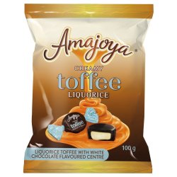 Amajoy Creamy Toffee 100g Liquorice White Chocolate