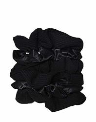 Jaciya Black Hair Ties Silk Bow Scrunchies for Hair Bunny Ears and