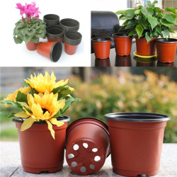 Mini Plastic Round Flower Pot Terracotta Nursery Planter Home Garden Decor