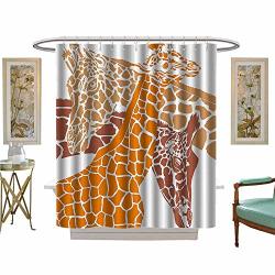 Muyindo Shower Curtains With Shower Hooks Sketch Of Giraffe Mily Wildlife In African Tall Animal Zoo Camouflage Satin Fabric Sets Bathroom Prices Shop Deals Online Pricecheck