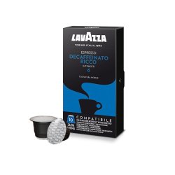 Nespresso Lavazza Decaffeinato 10 Compatible Coffee Capsules - 40 80