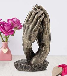 Kambro Soulmates Lovers Wedding Anniversary Bronze Sculpture Finish Sculpted Hand-painted Statue 10.25 Inches