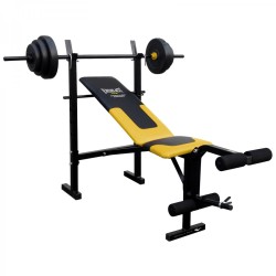 Everlast Iron Man Bench And 20kg Barbell Set Combo