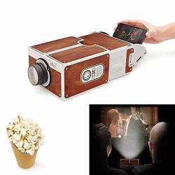 Zehui Diy 3D Projector Cardboard MINI Smartphone Projector Light Novelty Adjustable Mobile Phone Projector Portable Cinema