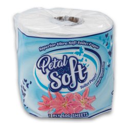 Ultra Soft Toilet Paper 1 Roll - 1 Ply 300 Sheets