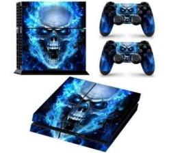 Skin-nit Decal Skin For PS4: Blue Skull
