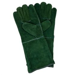 Strike-arc Leather Welding Glove Elbow Grey green