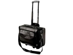 ADPEL Nappa Leather Executive Trolley Case 15.4" Black