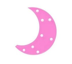 Pink LED Moon Marquee Lamp
