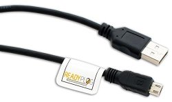 Readyplug USB Charging Cable For: Sony Portable Wireless Speaker With Bluetooth SRS-XB10 Black 6 Feet