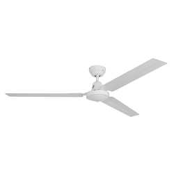 Industrial Ceiling Fan - 3 Blades Straight Cut Edges - Chrome