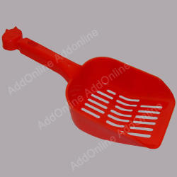 Cat Litter Scoop With Kitty Detail - Red
