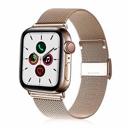 Vati Compatible With Apple Watch Band 42MM 44MM Stainless Steel Mesh Loop Sport Wristband With Adjustable Magnet Replacement Band Compatible For Apple Watch Series