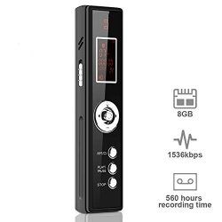 Aymario Voice Recorder 8GB Digital Voice Recorder Voice Activated Recorder With One Touch Recording For Digital Voice Recorder MP3 Player Recording Monitoring Telephone Recording