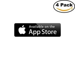 Aivalable On The App Store 2 4 Stickers 4X4 Inches Car Bumper Window Sticker Decal