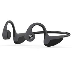Bone Conduction Headphones Ihuaqi Open Ear Design Wireless Hifi Stereo With Microphone Sport Bluetooth Headset Gym Running Cycling IPX5 Waterproof Gray