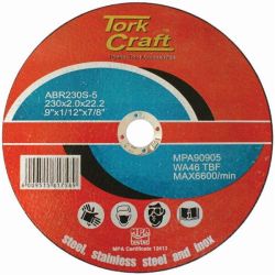Cutting Disc For Steel And Stainless Steel 230X2.0X22.2MM - 8 Pack