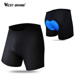Sweat Quick Day Riding Gel Silicone Cushion Shorts Bicycle Bike Breathable 3D Pad Br... - Black XL