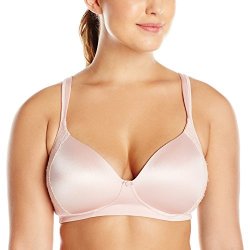 Bali Designs Women's One Smooth U Lace Wire Free Sheer Pale Pink ivory Canvas 36B