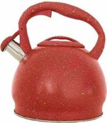 Non-electric Stove Top Induction Kettle Red Marble 3L