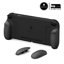 Skull & Co. Gripcase: A Comfortable Protective Case With Replaceable Grips To Fit All Hands Sizes For Nintendo Switch No Carrying Case - Gray