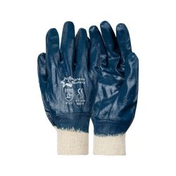 Pioneer Safety Nitrile Coated Blue Knit Wrist Gloves