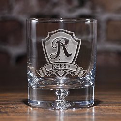 Personalized Crystal Rocks Glass M30 Bourbon Glasses SET OF 4 Scotch Whiskey 