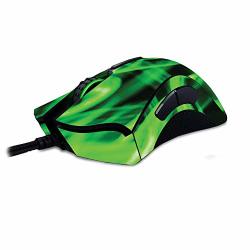 Mightyskins Skin Compatible With Razer Deathadder Elite - Green Flames Protective Durable And Unique Vinyl Decal Wrap Cover Easy To Apply Remove