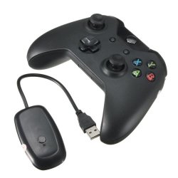 Black Wireless Controller Gamepad Joy Pad For Microsoft Pc Xbox One