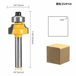 Tita-dong Router Bits 1 8" Radius Professional Woodworking Grooving Bits Edging Router Woodworking Milling Cutter With 1 4-INCH Shank