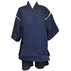 Edoten Men's Japan Kimono Jinbei 751BU L