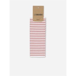 @home Swabs Red Stripe Terry 2PACK