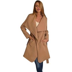 Womens Long Overcoat Beautyvan New Design Women Winter Hooded Long Jacket Trench Windbreaker Parka Outwear XL Khaki