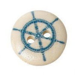 Diy Nautical Wood Button - Helm