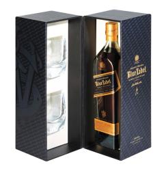 Johnnie Walker Blue Label Blended Scotch Whisky & 2 Glasses Gift Pack 1 X 750ml