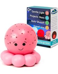 Cloud B Twinkles To Go Bubbly Octopus Night Light Pink