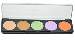 Fantasyday Pro 5 Colors Cream Concealer Palette Lightweight Concealer Makeup Correctors Highlighter Camouflage Makeup Palette Contouring Kit - Ideal Gift For Women