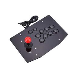 Haihuic Arcade Game Controller For PC USB Arcade Fight Stick Gamepad Joystick And 10 Buttons For Mame Kof Street Fighter Other Fighting Games Blac