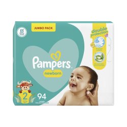 Pampers Baby Dry Newborn Size 2 3 - 8 Kg Nappies 94 Pk