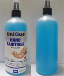 Casey Unique HANPRO 500 Ml Hand And Surface Alcohol Based Sanitiser Blue - 70% Ethanol Alcohol Hydrogen Peroxide Glycerine Soft And Gentle Against Sensitive Skin