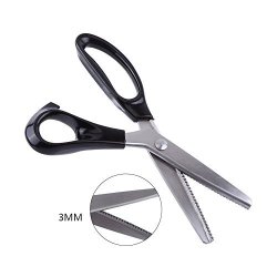 JISTL Pinking Shears for Fabric, Stainless Steel Handled Professional  Dressmaking Sewing Scissors Zig Zag Fabric Craft