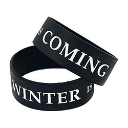 Game Of Thrones Winter Is Coming Silicone Bracelet Wristband Black