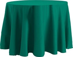 108 Inch Round Tablecloth Flame Retardant Basic Polyester Teal