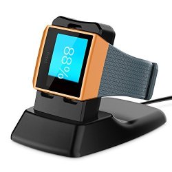 Fitbit Ionic Charger Uzhen Charging Stand Accessories Charging Dock Station Cradle Holder For Fitbit Ionic Smart Watch - Black